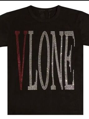 VLONE x Swarovski Crystals T-shirt Sz- L  Black BNWTFlawless  Crystals